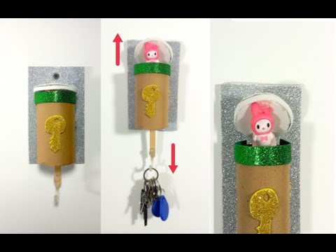 ¡Mágico Portallaves Reciclado! Cuelga tus llaves y un amiguito aparecerá 🪄manualidad FACIL