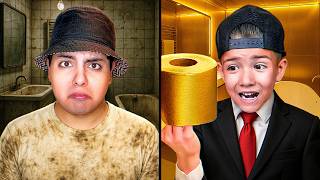 24 HORAS en BAÑO de $1 💩VS de $10000 🤑| Ft @dannyice8 