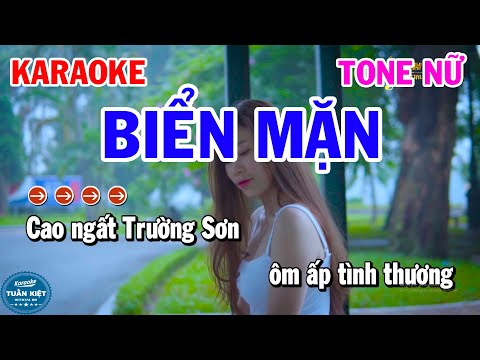 Karaoke Biển Mặn Tone Nữ Dm Nhạc Sống Dễ Hát