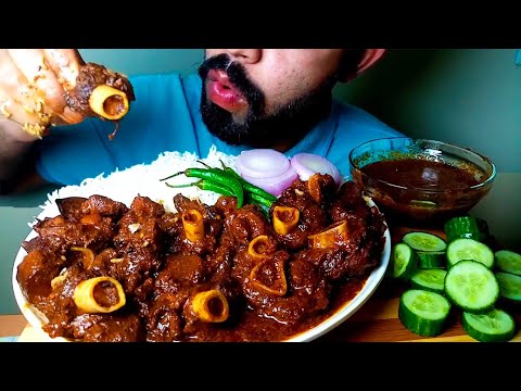 EID SPECIAL SPICY  MUTTON CURRY || RICE WITH CHILLI EATING VIDEO||#HungryPiran