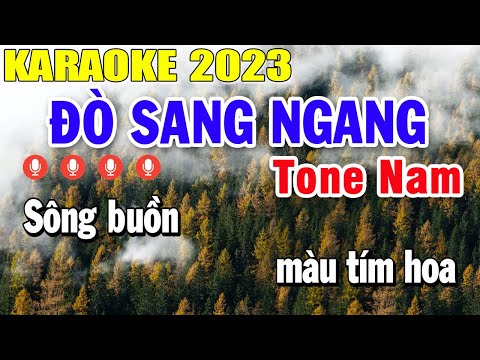 Đò Sang Ngang Karaoke Tone Nam | Nhạc Sống Âm Thanh Quá Hay | Trọng Hiếu