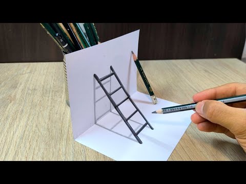 👉 ¡No Creerás lo Fácil que es DIBUJAR una ESCALERA en 3D con Este TRUCO!  - Dibujos 3D