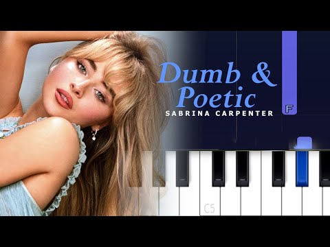 Sabrina Carpenter - Dumb & Poetic | Piano Tutorial