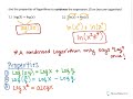 Condensing Logarithms Explained