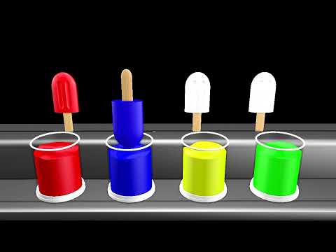 تعليم الألوان للصغار عن طريق ماكنة صنع الآيس كريم - Learn colors with how to make ice cream for kids