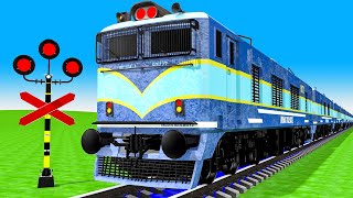 【踏切アニメ】あぶない電車 4 TRAIN Crossing 🚦 Fumikiri 3D Railroad Crossing Animation #1