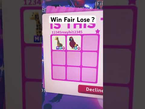 Win Fair Lose Mega Accepted Trades In Adopt Me Trading 