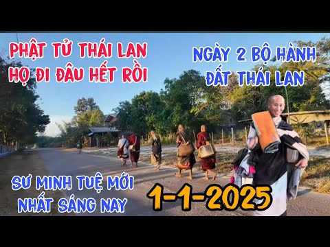 sư minh tuệ sáng nay 1-1-2025 kỳ lạ Phật tử thái lan cúng dường không giống như bên lào