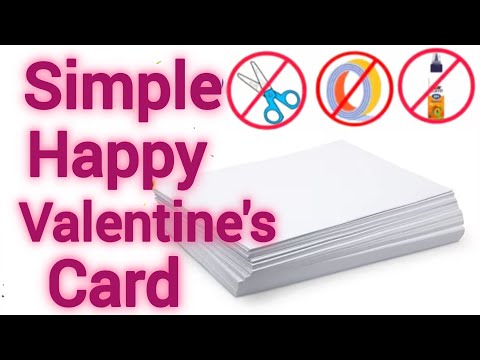 Simple And Beautiful Happy valentines Card-How To Make Valentine's Greeting Card#ValentinesCardideas