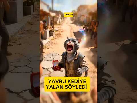 Yavru sokak kedisi çok ağladı 😱 Yüzük elinde kaldı 🥹 #shorts #cat