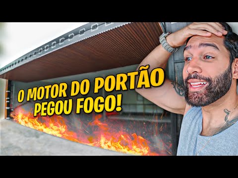 O MOTOR DO NOSSO PORTÃO GIGANTE PEGOU FOGO 😱