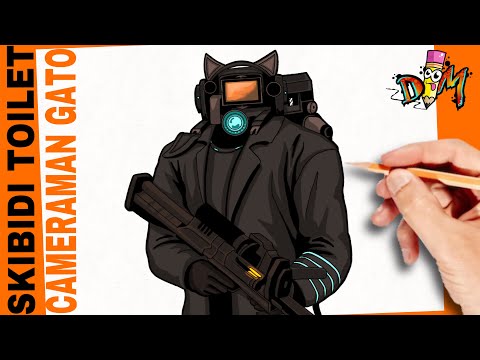 COMO DIBUJAR a CAMERAMAN OREJAS de GATO de SKIBIDI TOILET | Episode 77 p2 how to draw cameraman