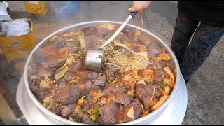 전통오일장 선지국밥,돼지국밥,나주곰탕,감자탕 / Seonji rice soup, pork rice soup, gamjatang / korean street food