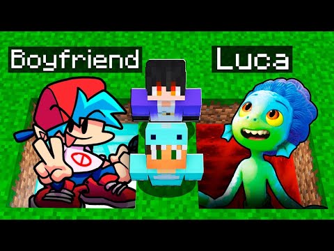 ¡NO ELIJAS EL AGUJERO EQUIVOCADO EN MINECRAFT!❌LUCA LA PELICULA vs FRIDAY NIGHT FUNKIN😨SRJUANCHO