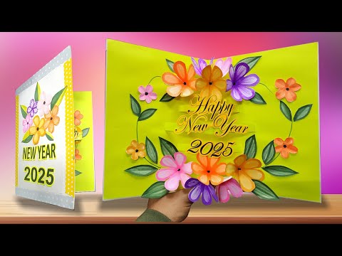 DIY - Happy New Year Card | Handmade New Year Card | New Year 2025 Greetings Card