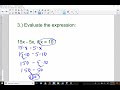 Order of Operations and Substitution