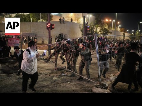 YouTube video thumbnail: Tens of Thousands of Ultra-Orthodox Jews Protest Military Draft in Jerusalem