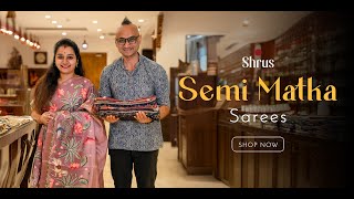 All-new Semi Matka Saree – a beautiful mix of your favorite prints, and it's priced at just ₹999!