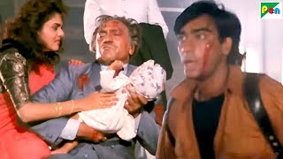 बाप ने बेटे से क़त्ल और खून से दूर रहने की इल्तजा की - Ajay, Madhoo, Amrish Puri - Phool Aur Kaante