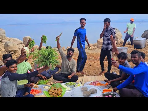 Bulky cooking Blood Fry 😋 Tamil Pasanga #rivercooking  #outdoorcooking #explore #recipe #n_t_d 👀