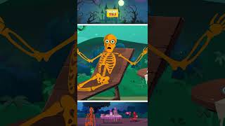 👻 Funny Skeleton Family Dinner Time! 💀🍲 #shorts #skeletonfamily #spooky #trending #foryou