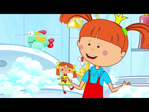 Царевна купает игрушки и собачку Бонну! 🛁 Весёлая ванна с пеной | Мультик для малышей