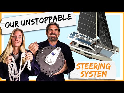 BULLET-PROOF Steering System for Our Aluminum Catamaran 💣 Building Our Own Boat Pt. 11