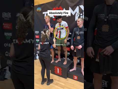 This Fighter’s Awkward Shirt Stole Medal Ceremony #viral #youtubeshorts #shorts #shortsfeed