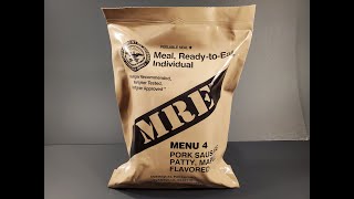 2009 US MRE Pork Sausage Patty Maple Flavored Review First Generation Breakfast Ration Taste Testing