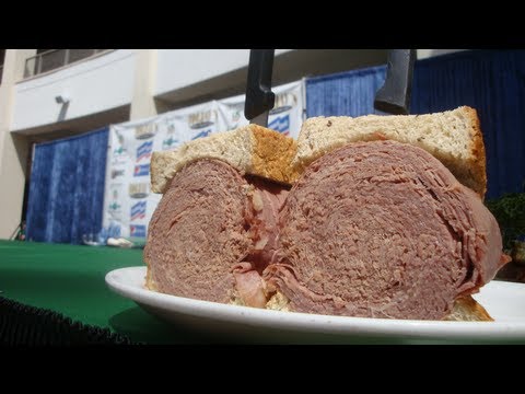 2012 Corned Beef Sandwich Eating Championship (Highlights)