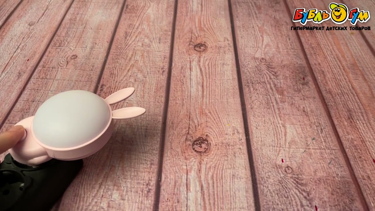 Ночник Зайчик включается в розетку розовый - видео