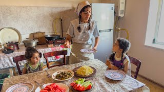 2 Traditional Dishes Cooked in the Village! Omelette for Breakfast and Traditional Pilaf