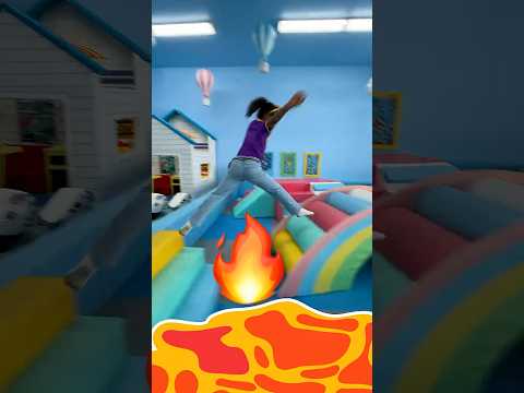 Save the CAT 🙀 from the LAVA! Kid Blippi and Meekah's Floor is Lava Rescue Mission! #shorts
