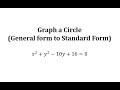 Graphing a Circle from an Equation