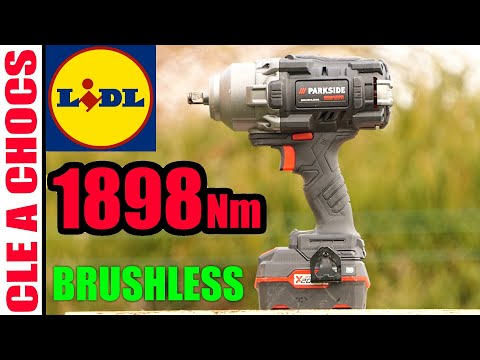 LIDL clé à chocs PARKSIDE PERFORMANCE BRUSHLESS 20V 1898 Nm X20VTEAM déboulonneuse IMPACT WRENCH