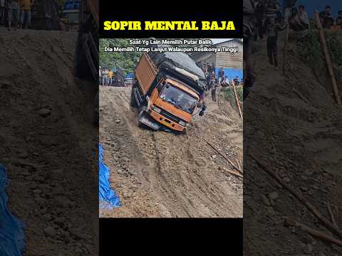 VIRAL,TRUK OLENG NYARIS TERBALIK,TRUK FUSO,EXTRIME ROADS #viral #trukoleng #truck #fuso #extrimeroad