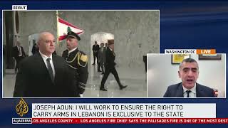 Sina Azodi speaking to Al-Jazeera on #lebanon's new president and #Iran's reaction.