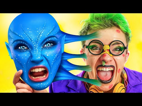 🔵 ¡Avatar en la vida real! Cambio de imagen extremo de Nerd Joker a Avatar
