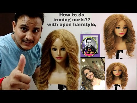 How to do iron curls with iron machine/ how to curls with ironing machine/ open styling with curls