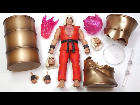 Jada Toys 1/12 ULTRA STREET FIGHTER II The Final Challengers Violent Ken Figure  1/12th Scale Figure