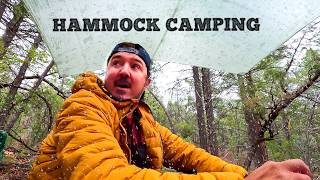 Hammock Camping at 9,000 Feet - Sudden Rain and Sleet in New Mexico