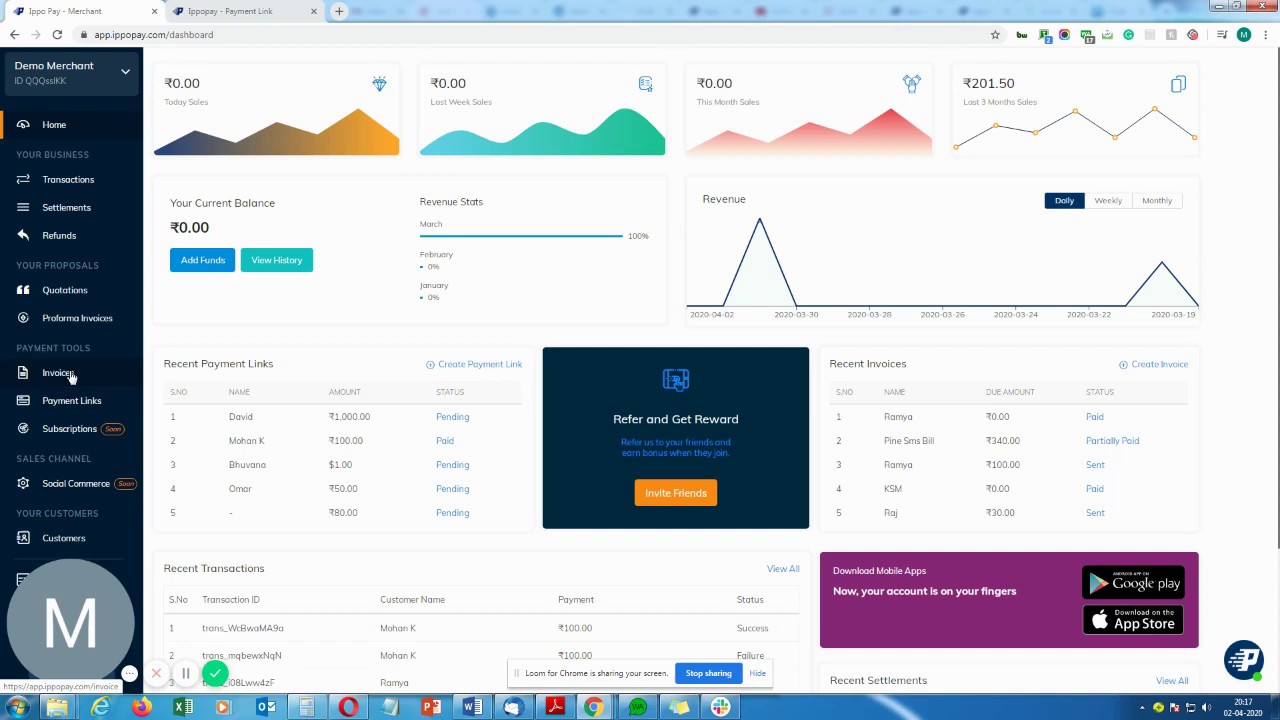 How to create Invoice - IppoPay | 02.04.2020

