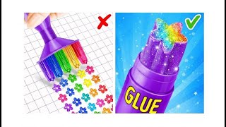 EASY ART HACKS THAT MAKE DRAWING BETTER! ✏️🎨Genius Art Supply Hacks for School! by 123 GO SCHOOL