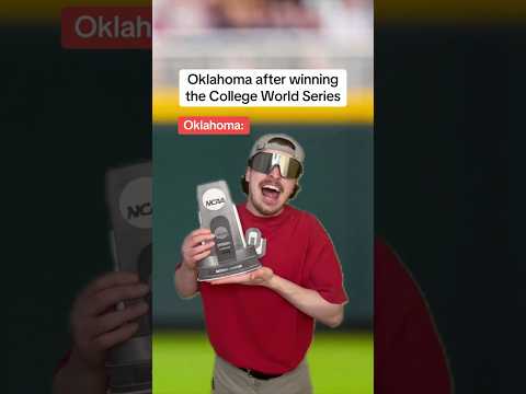 Oklahoma after winning the College World Series๐โพ