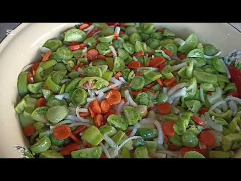 Göy pomidor salatı Pomidor leçosu.Kışlık Domates salatası