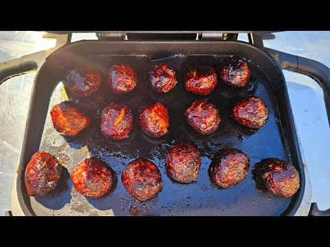 Ninja Woodfire Outdoor Grill Mesquite Smoked Italian Meatballs