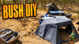 PUTTING ROOF ON TOY HAULER..RIVER CAMPING...CAPE YORK
