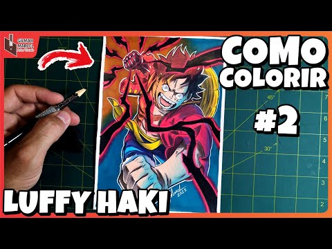 🔥 COMO DESENHAR O LUFFY COM HAKI DO REI #2 — Tutorial Fácil e Insano! 💥👑