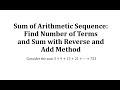 Arithmetic Series and Sequences