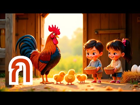 เพลง ก เอ๋ย ก ไก่ เวอร์ชั่น 3D น้องแฝด ใหม่ล่าสุด! เรียน ก ฮ ไปพร้อมกัน เพลงเด็กอนุบาลปี 2025
